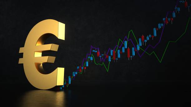 istock Euro Revaluation Candlestick Chart Growth 1280333467