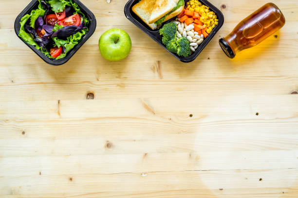 istock Layout of takeout food. Restaurant delivery menu background 1280336109