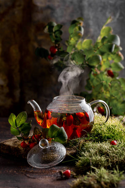 tea with rosehip stock photo