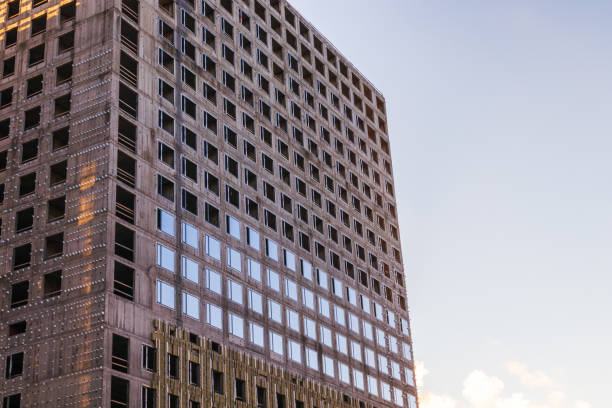 istock Construction building in the style of modern architecture high-tech cityscape 1280339092