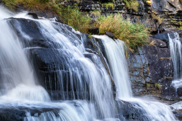 istock Skjervsfossen waterfall top part white water view 1280342823