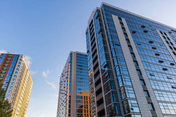 istock building in the style of modern architecture high-tech cityscape mirrored facade 1280343138