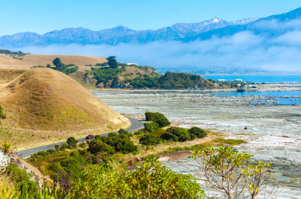 malerische landschaft der region marlborough, südinsel, neuseeland - marlborough region zealand new landscape stock-fotos und bilder