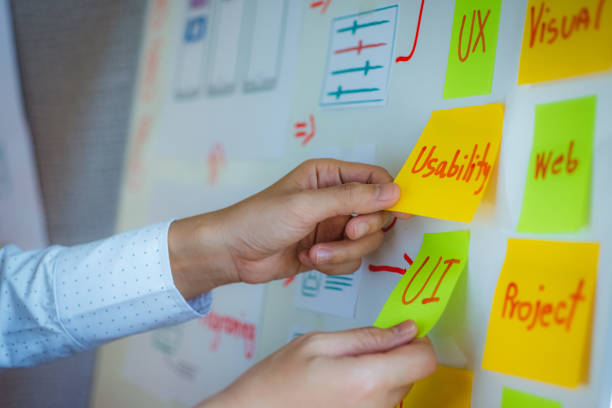 istock As a website designer, the website designer has created a website for the development of mobile applications. The Concept of Mobile Office-User Experience 1280347264