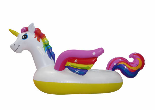 istock Inflatable unicorn on white bg 1280353466