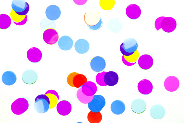 istock Confetti in the form of circles isolated on white background 1280357667