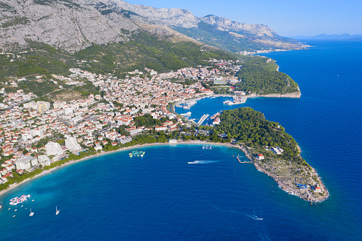 Aerial view of Makarska,Croatia