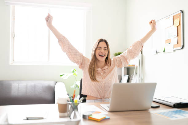 istock Woman excited about some great news 1280362618