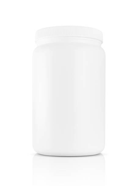 istock white plastic bottle for whey protein supplement product design mock-up 1280367420