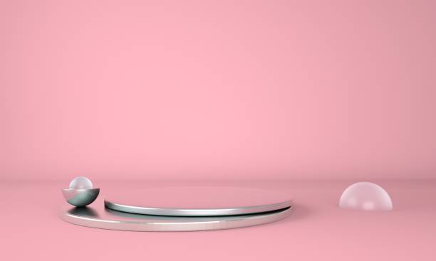 istock Pedestal for display, platform for design, blank product. 3D rendering. 1280367736