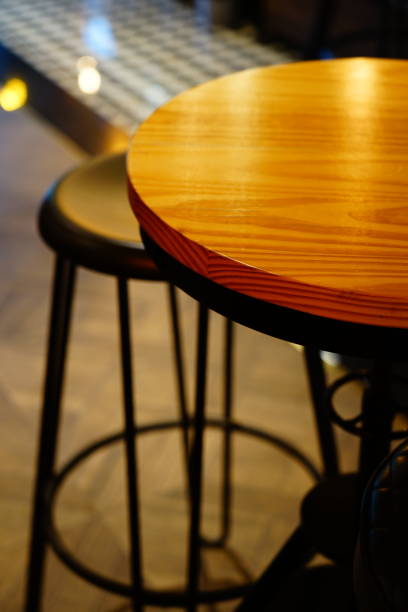 istock Cafe tables and wooden chair 1280368901