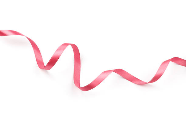 istock beautiful pink satin curly ribbon isolated on white background 1280369508