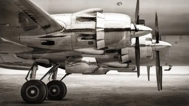 turbines of an historical aircraft