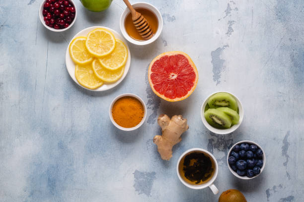 istock Healthy products for Immunity boosting and cold remedies 1280377553