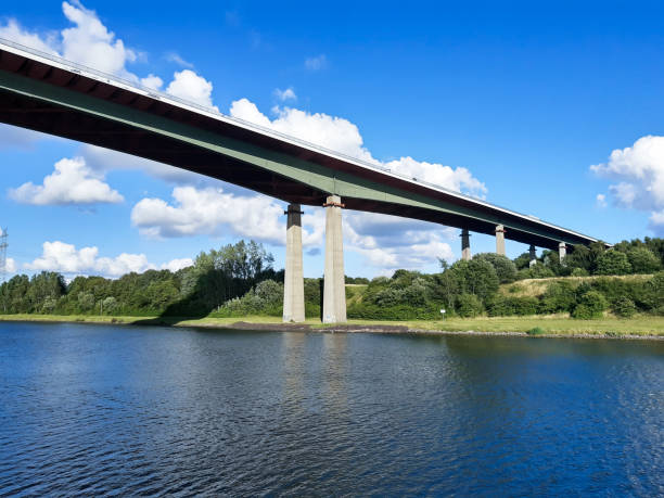 istock Kiel canal bridge in northern germany 1280382617