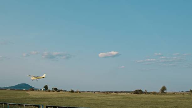 istock Airfield on the countryside under beautiful weather 1280382843