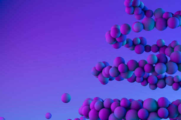 istock Christmas Tree with Spheres, Neon Lighting, Minimal New Year, Christmas Concept 1280383063