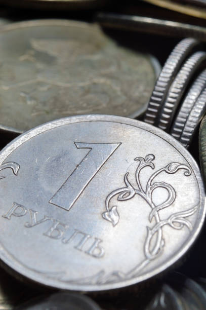 istock stacks of Russian rubles coins shot close-up. 1280384352