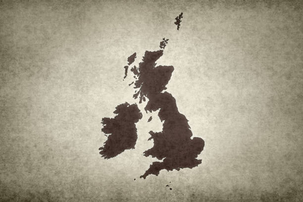 Grunge map of the British Isles