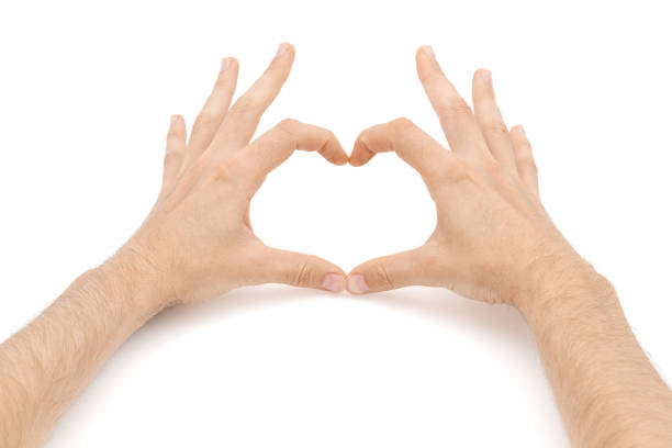 istock Heart, male hands gesture. 1280392297