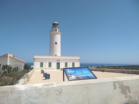 Image of a lighthouse in Formentera. This lighthouse is called \