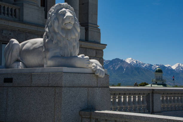 istock Marble lion outside Capitol Building in Utah 1280393704