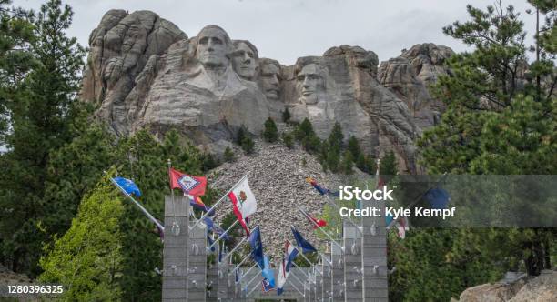 Mount Rushmore Stock Photo - Download Image Now - Mt Rushmore National Monument, US State Flag, USA