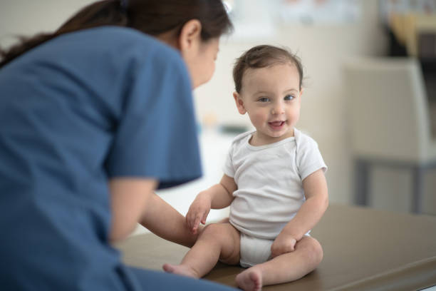 istock Cute baby goes for medical check up 1280399469