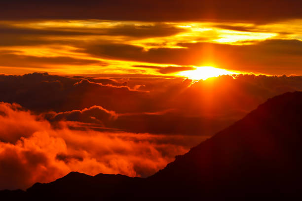 Iconic sunrise on the Hawaiian Island of Maui.