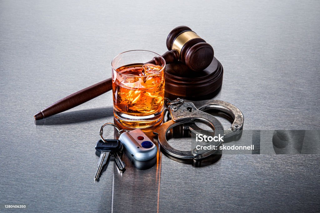 Don"u2019t drink and drive This is a photograph symbolizing drinking and driving and going to prison Alcohol - Drink Stock Photo