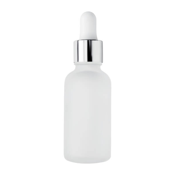 istock Serum glass bottle with pipette isolated on white background realistic vector illustration 1280406364