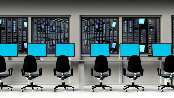 Network servers control room