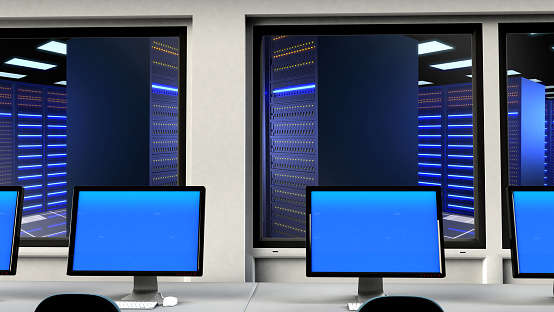Network servers control room