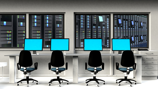 Network servers control room