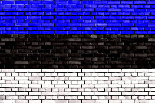 istock flag of Estonia painted on brick wall 1280411175