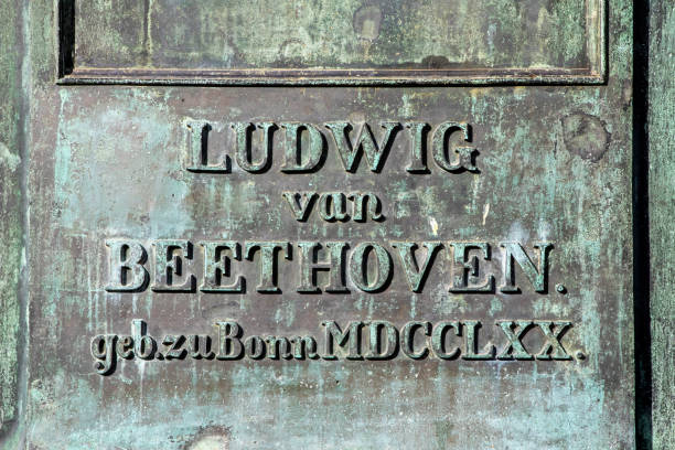 Name Plaque Below the Beethoven Statue in Bonn, Germany
