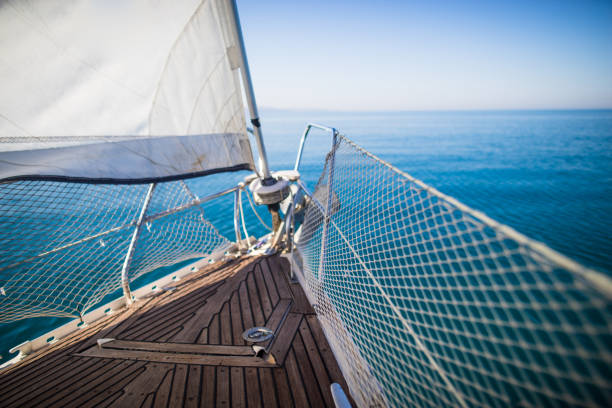 Sailing boat in adriatic sea, Italy.