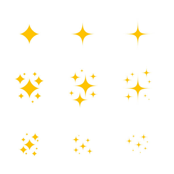 Sparkling Black And White Symbol Vector A Set Of Original