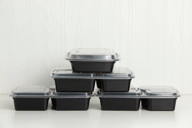 istock Plastic containers on a white background. Recycling plastics. Reusable packaging. Disaster planet trash harm the environment. Sorting garbage concept. Single one use stop. Zero waste 1280447042
