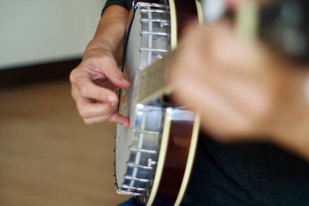 istock Close up of hands playing the banjo 1280450549