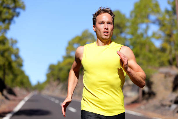 istock Running man sprinting for success on run 1280450586