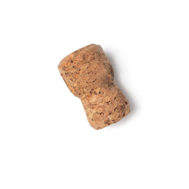champagne bottle cork isolated on white background