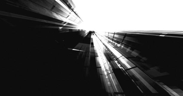 Abstract architecture background, Modern concept 3d illustration, Abstract city background.
