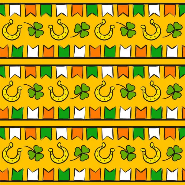 Vector illustration of Seamless pattern on the theme of St. Patrick's Day