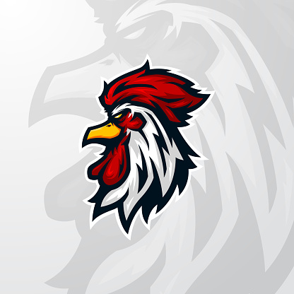 Winner Winner Chicken Dinner Head Mascot Logo Gaming Esports