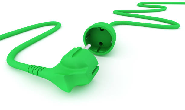 Free Stock Photo of Clean Energy Concept - A Green Power Plug on White ...