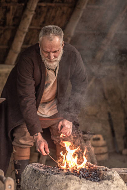 istock An individual viking blacksmith in a viking settlement 1280470183