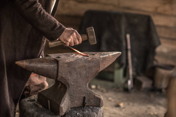 istock An individual viking blacksmith in a viking settlement 1280473022