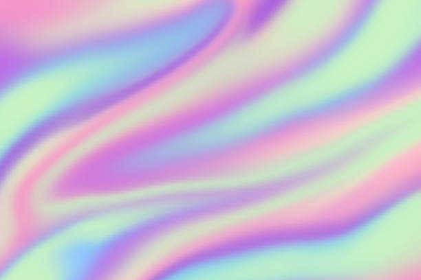 istock Holographic background. Iridescent hologram texture. Holography chrome foil colors. Abstract vector backdrop 1280474941