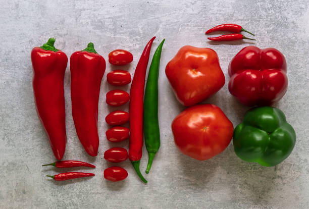 istock Fresh ripe vegetables in knolling style 1280476199